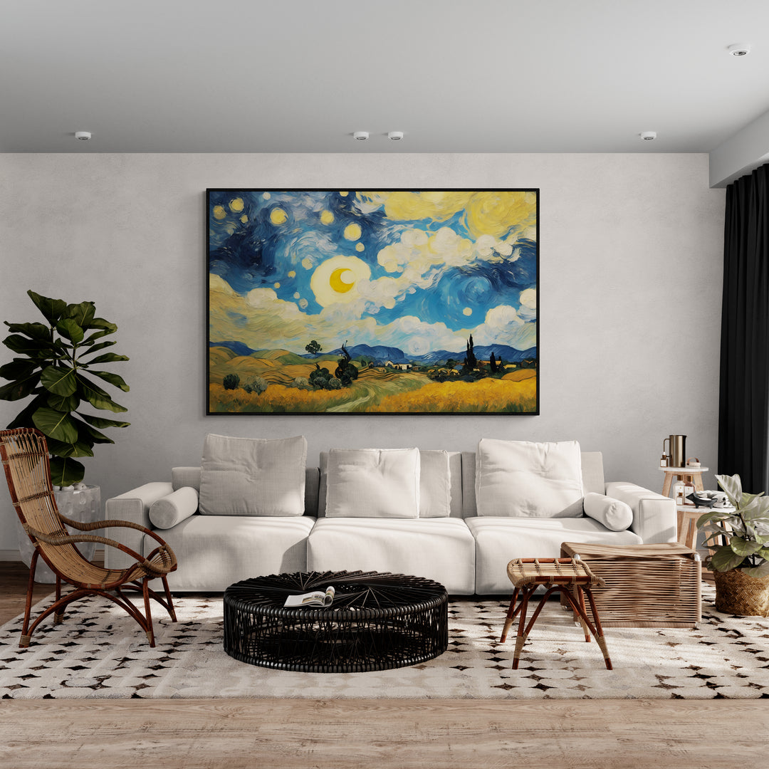 Campi di Colori Infiniti in stile Van Gogh