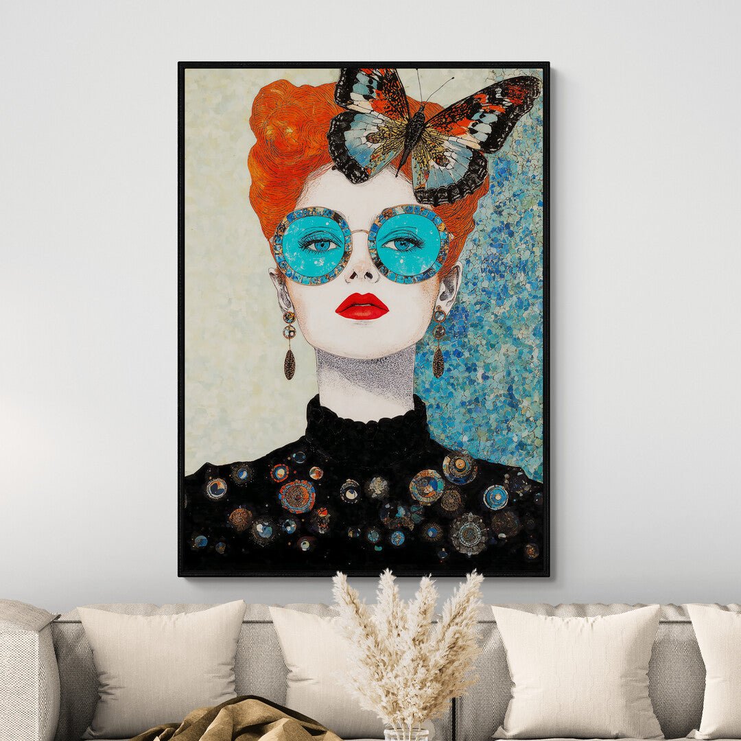 Quadro decorativo con donna sofisticata e atmosfera surreale