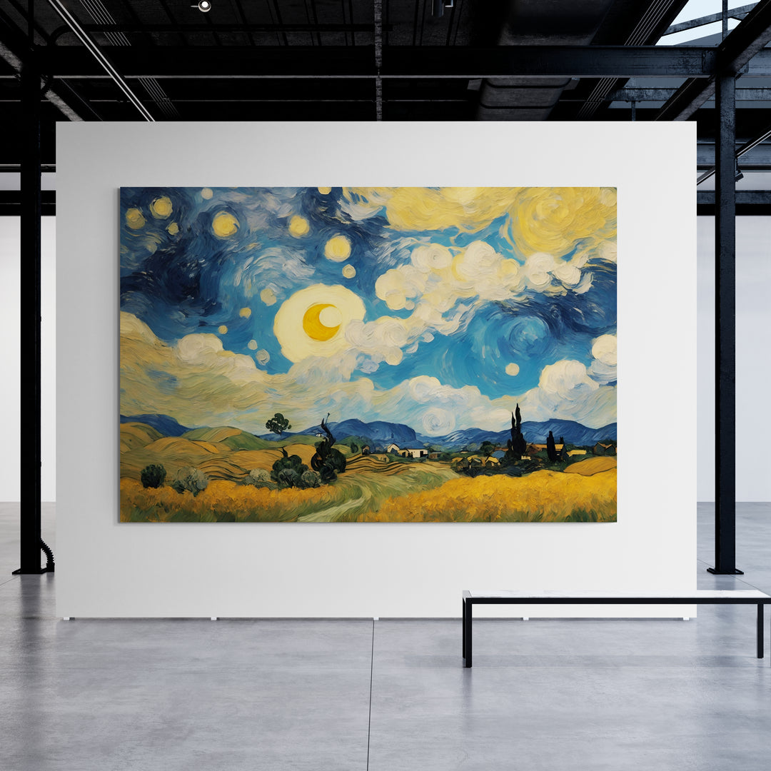Campi di Colori Infiniti in stile Van Gogh
