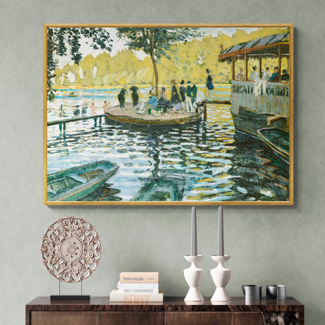 Scena vivace sulla Senna in La Grenouillère di Claude Monet