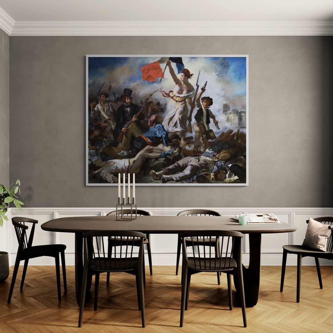 la libertà che guida il popolo delacroix stampa su policotone