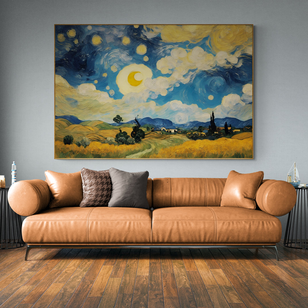 Campi di Colori Infiniti in stile Van Gogh