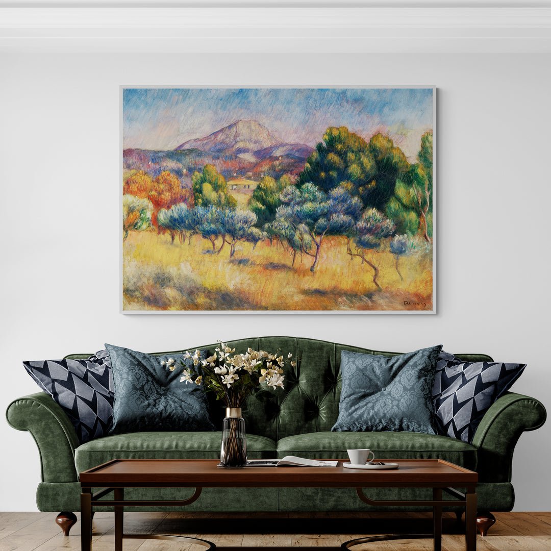 Quadro con colori autunnali e montagna