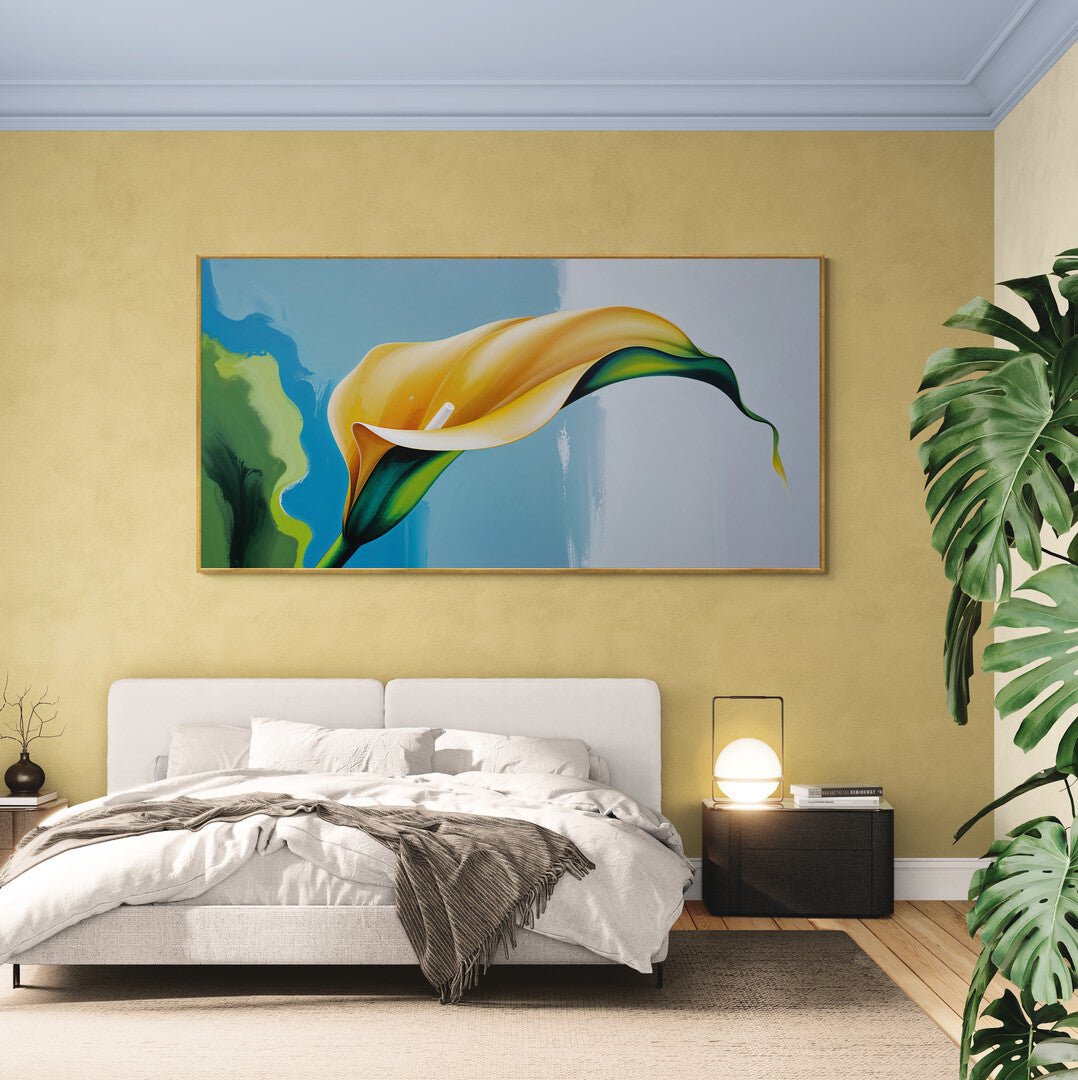 stampa artistica policotone fiore calla design contemporaneo