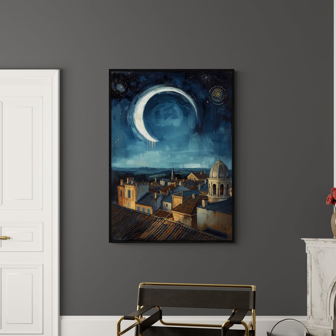 Sotto la Luna Sognante – Stampa su tela surrealista in vendita online