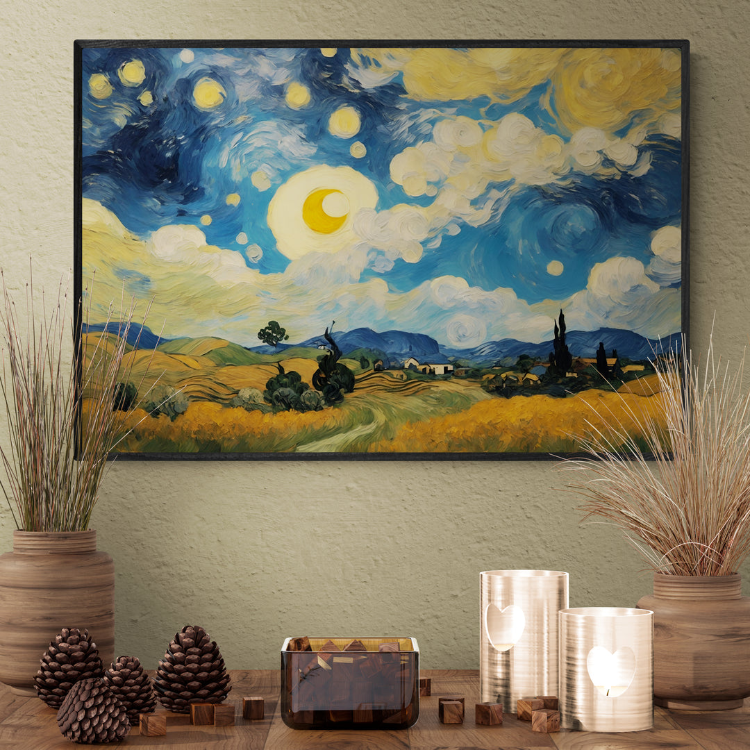 Campi di Colori Infiniti in stile Van Gogh