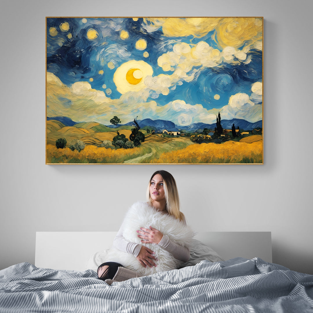 Campi di Colori Infiniti in stile Van Gogh