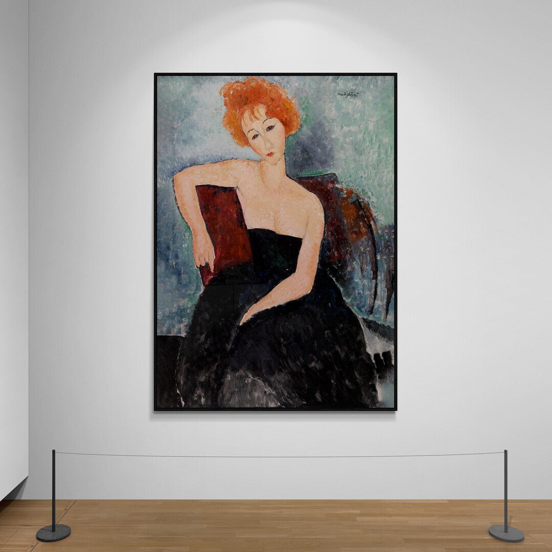 Rothaariges Mädchen im Abendkleid Amedeo Modigliani