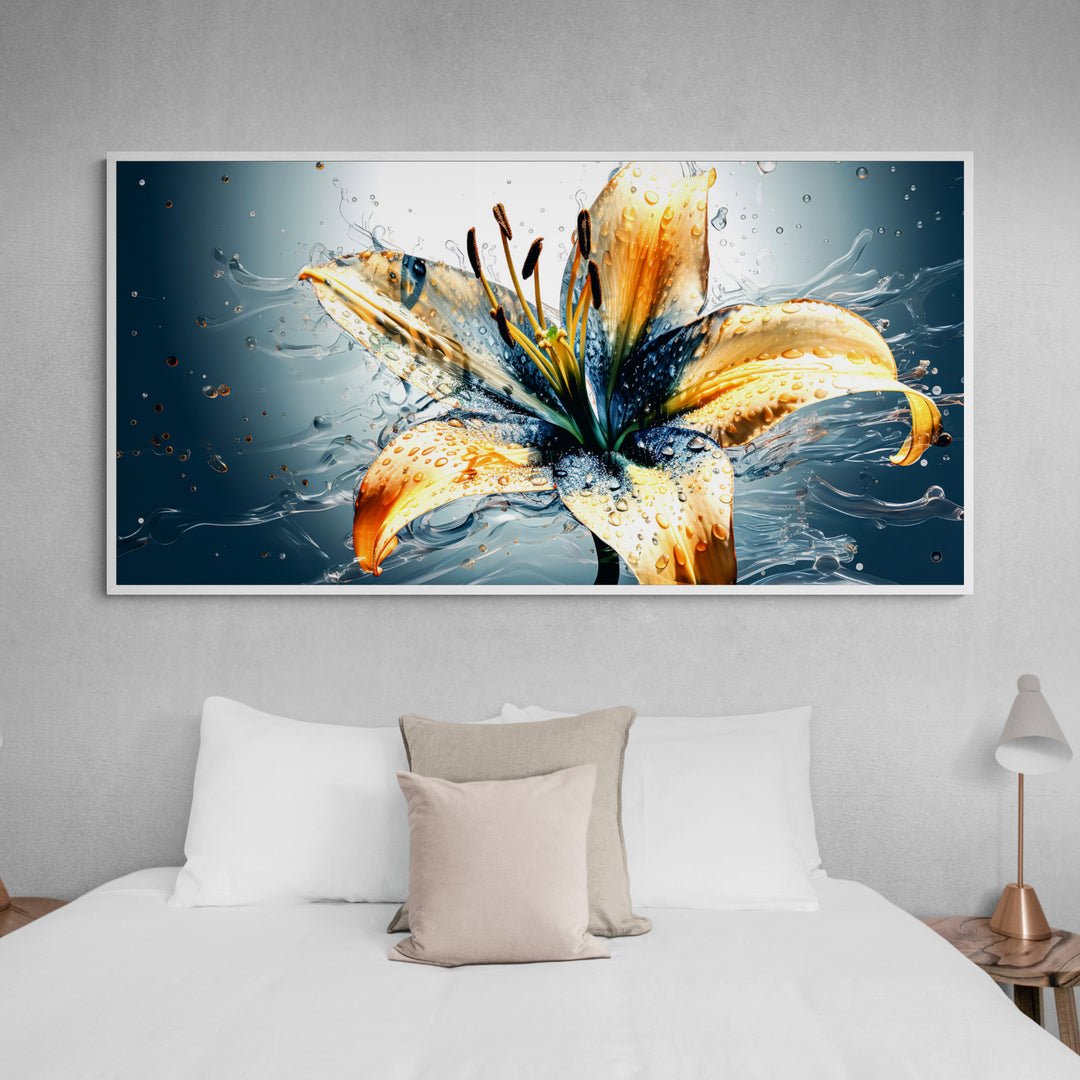 Riflessi d'Acqua su Giglio Dorato