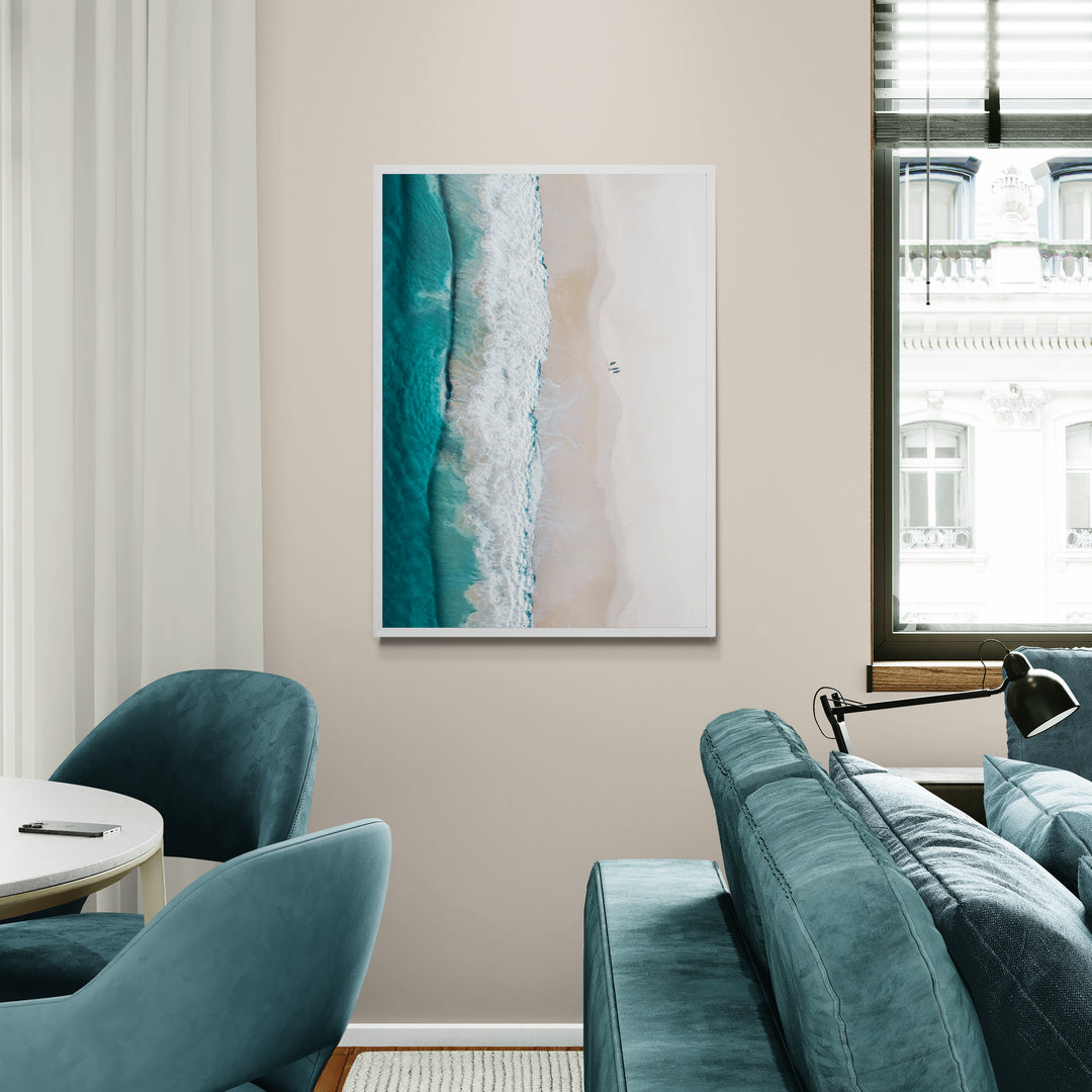 Arredo da parete con fotografia minimalista di mare