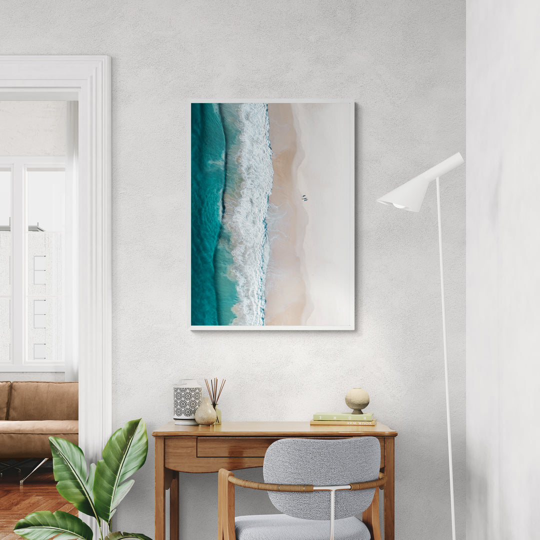 Quadro moderno su tela con fotografia dall’alto del litorale