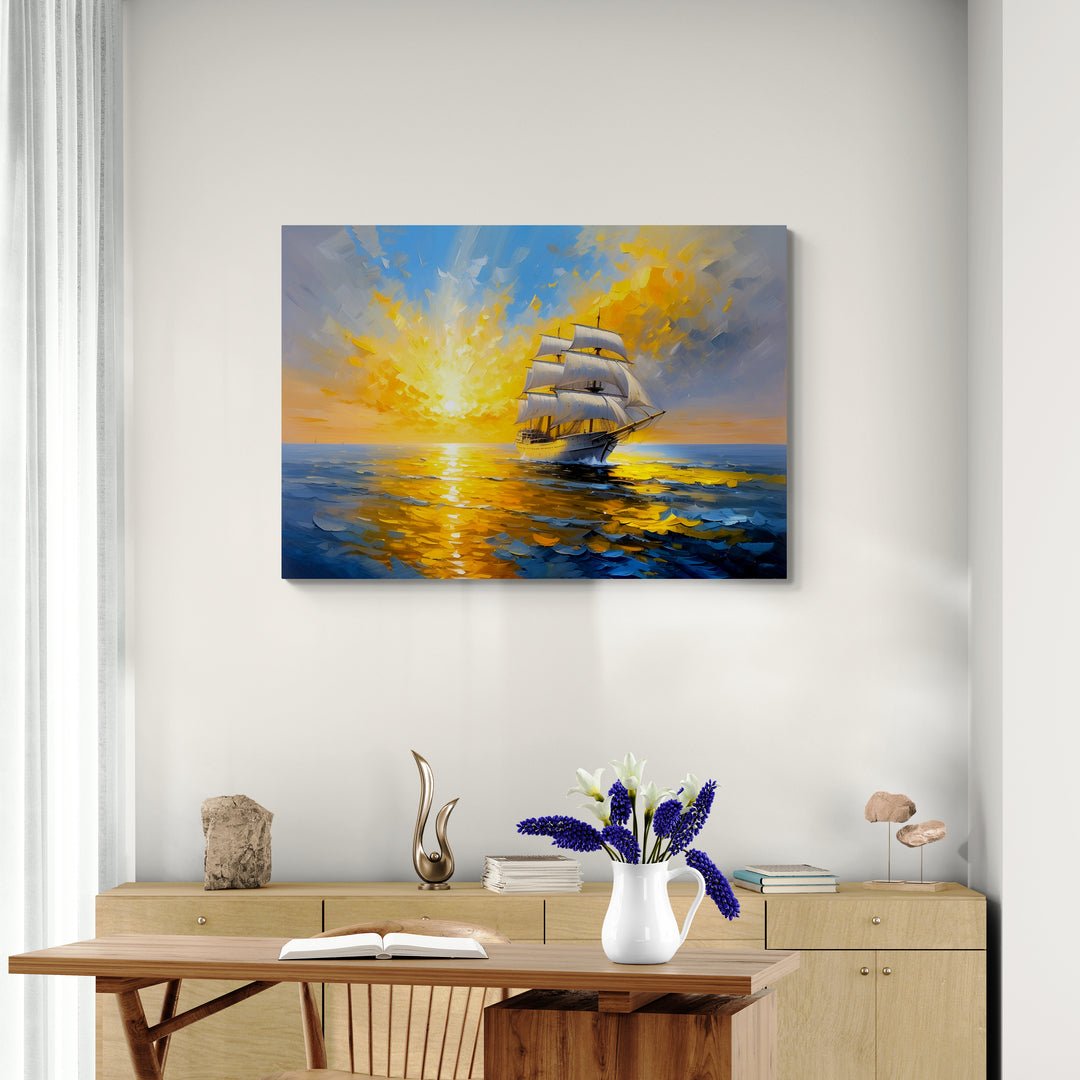 Segeln in der blauen Stille