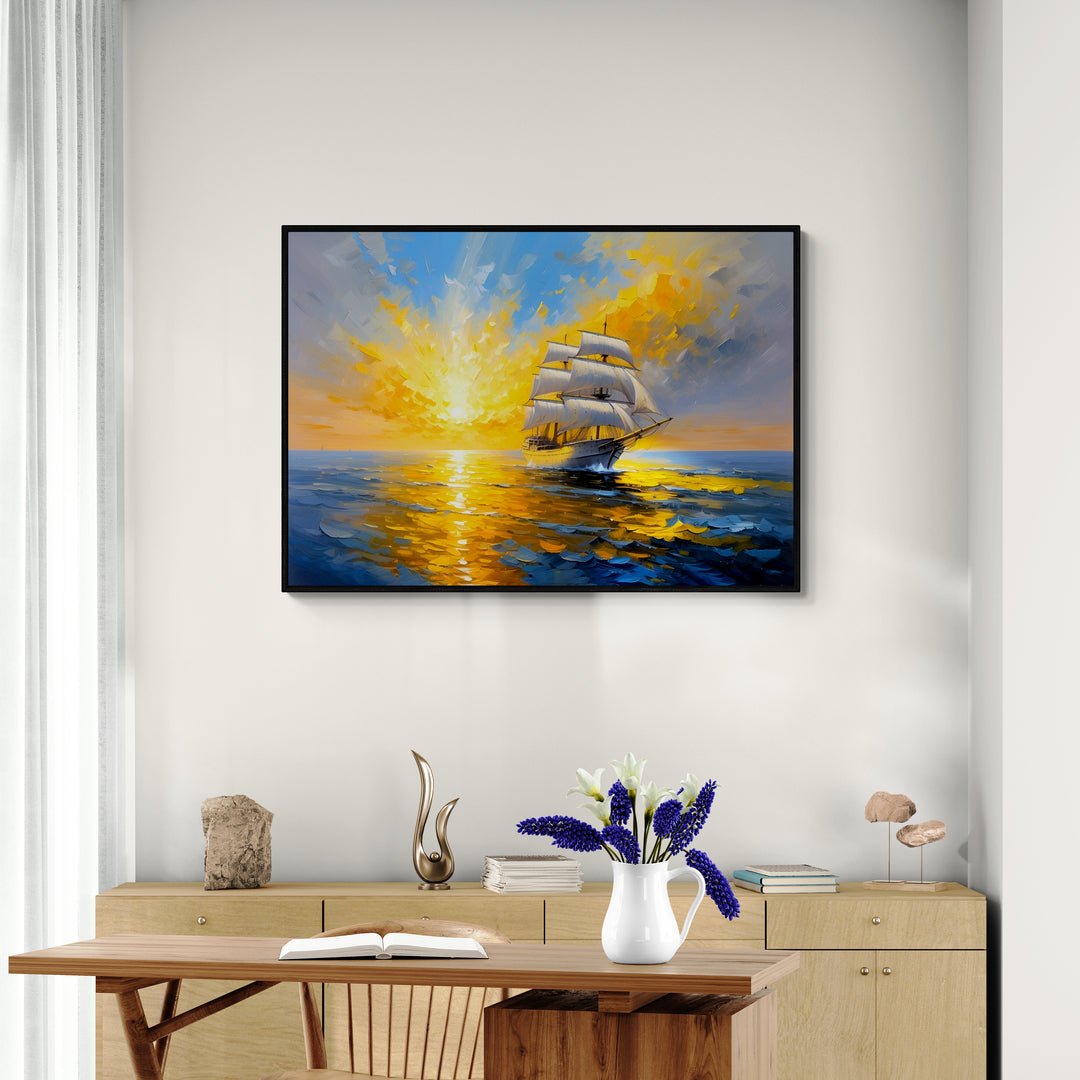 Segeln in der blauen Stille