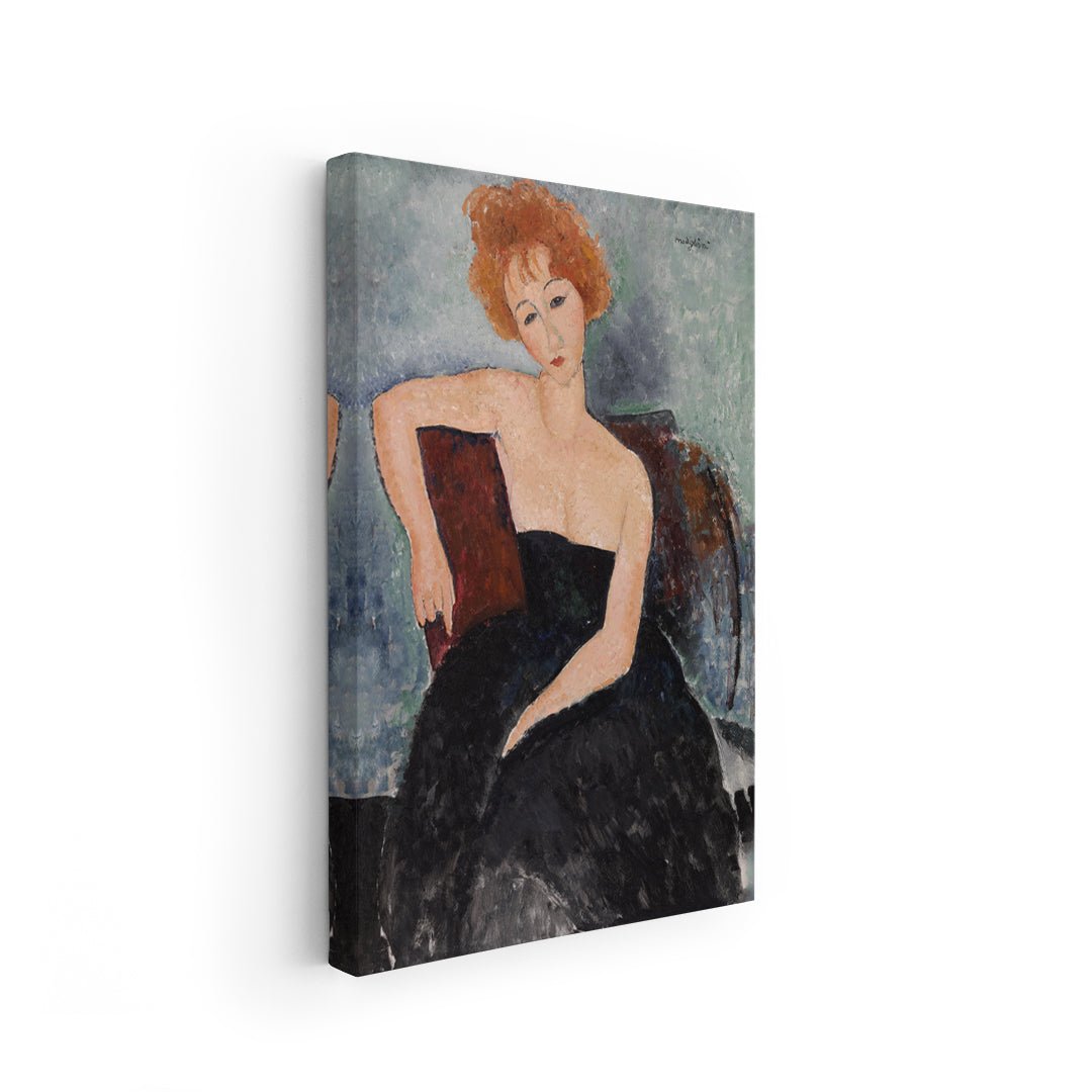Rothaariges Mädchen im Abendkleid Amedeo Modigliani