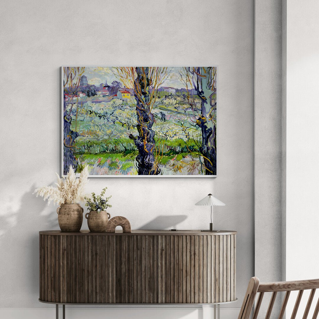 Frutteto in fiore con vista su Arles Vincent Van Gogh