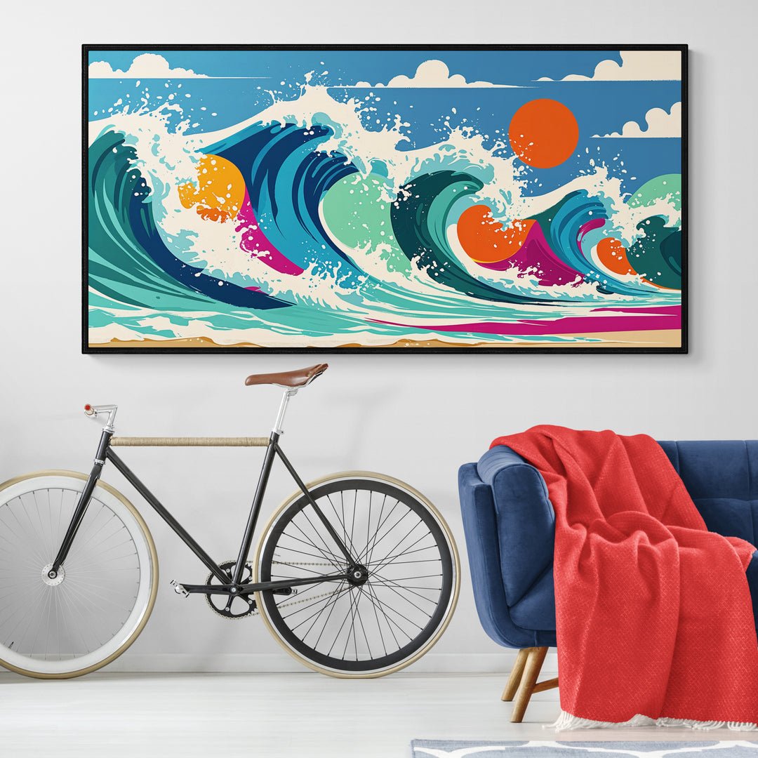 Dettaglio onde dinamiche in stile grafico moderno