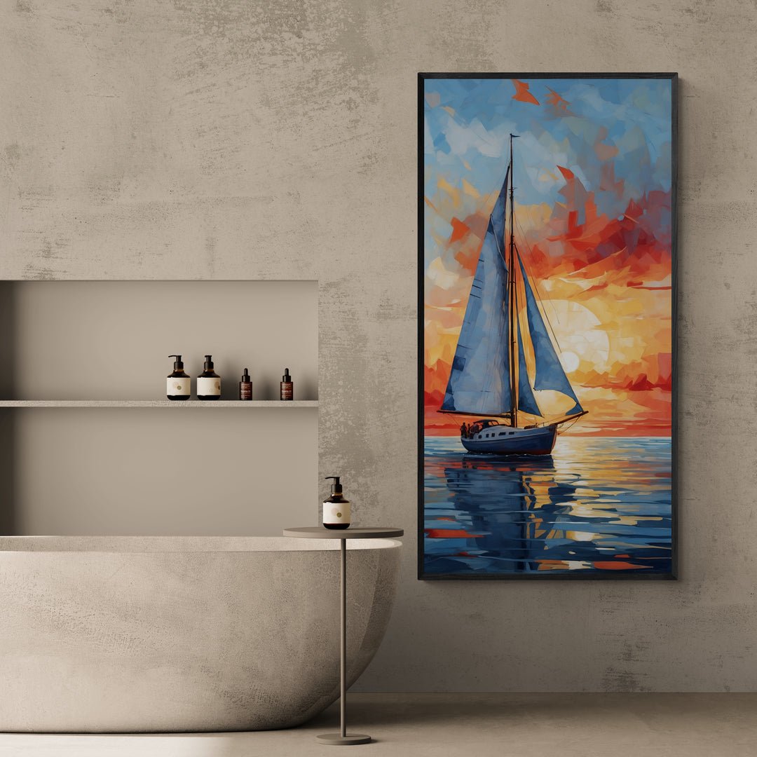 Quadro elegante con tonalità calde del tramonto