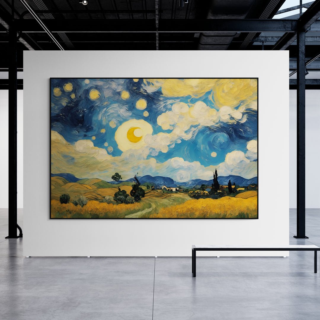 Campi di Colori Infiniti in stile Van Gogh