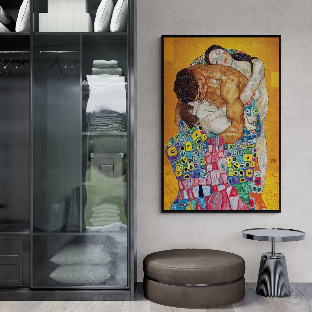 particolare de La famiglia klimt in camera da letto