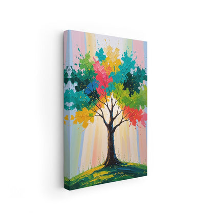 arte da parete moderna albero con texture materiche