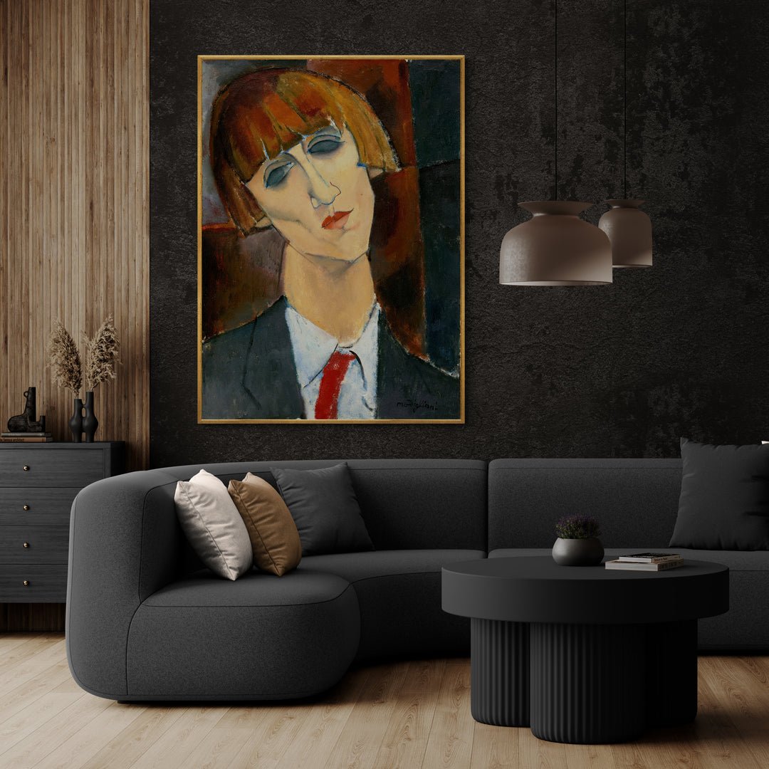 riproduzione modigliani 1917 madame kisling stampa alta qualità su policotone