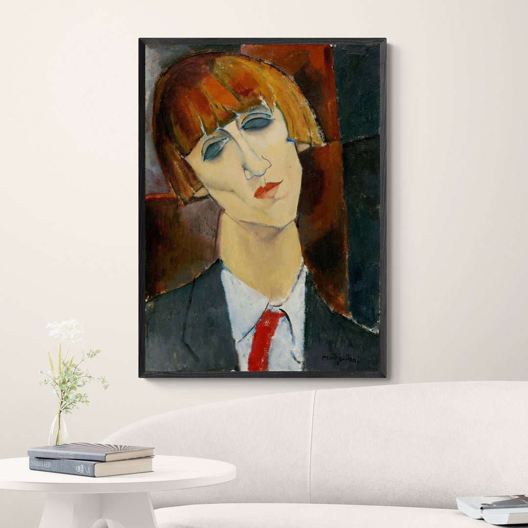 quadro famoso modigliani madame kisling arredamento elegante soggiorno