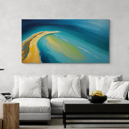 arte da parete moderna stile coastal con spatolate ampie