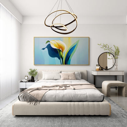 quadro calla stilizzata colori oro verde blu in vendita online