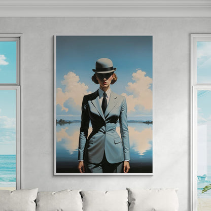 stampa murale alta qualità colori azzurri e neri atmosfera onirica