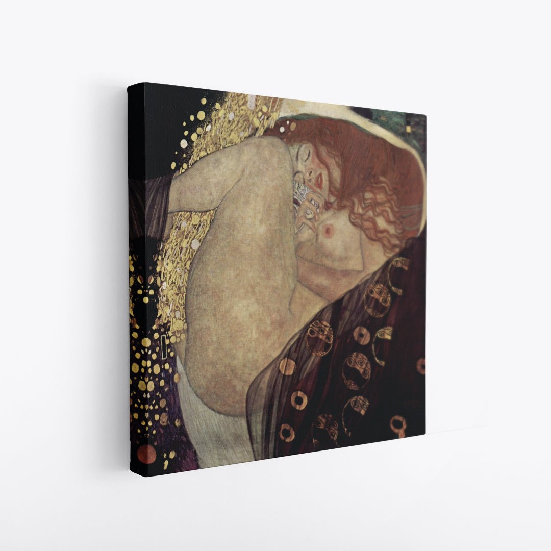 Klimt Danae – stampa decorativa con motivi oro e sensualità