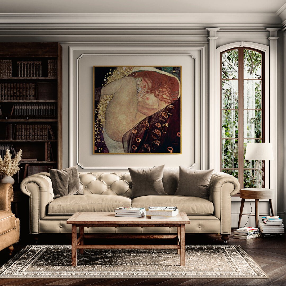 Stampa su tela dell’opera Danae di Gustav Klimt in vendita online