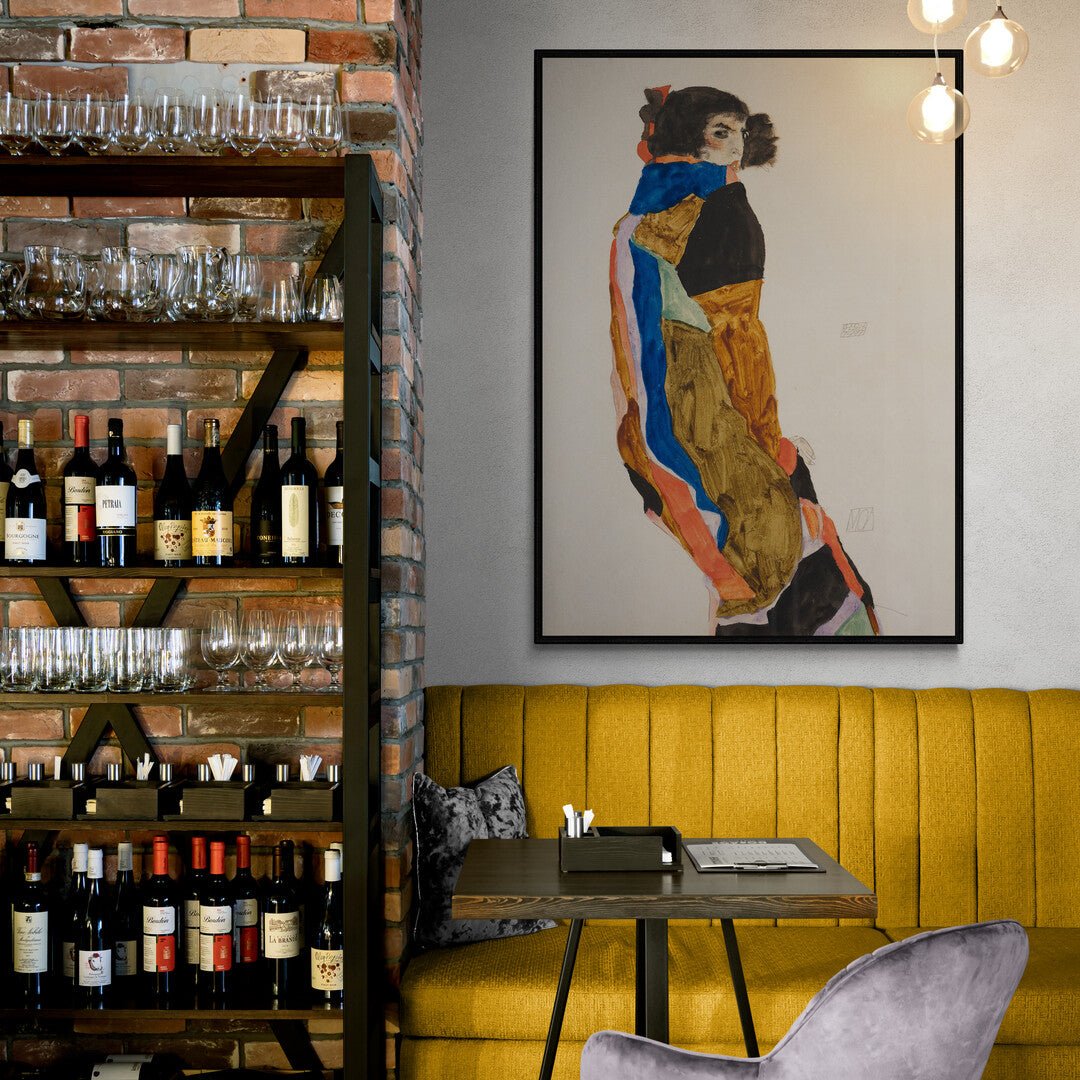 poster moderno egon schiele moa segno incisivo e cromie audaci