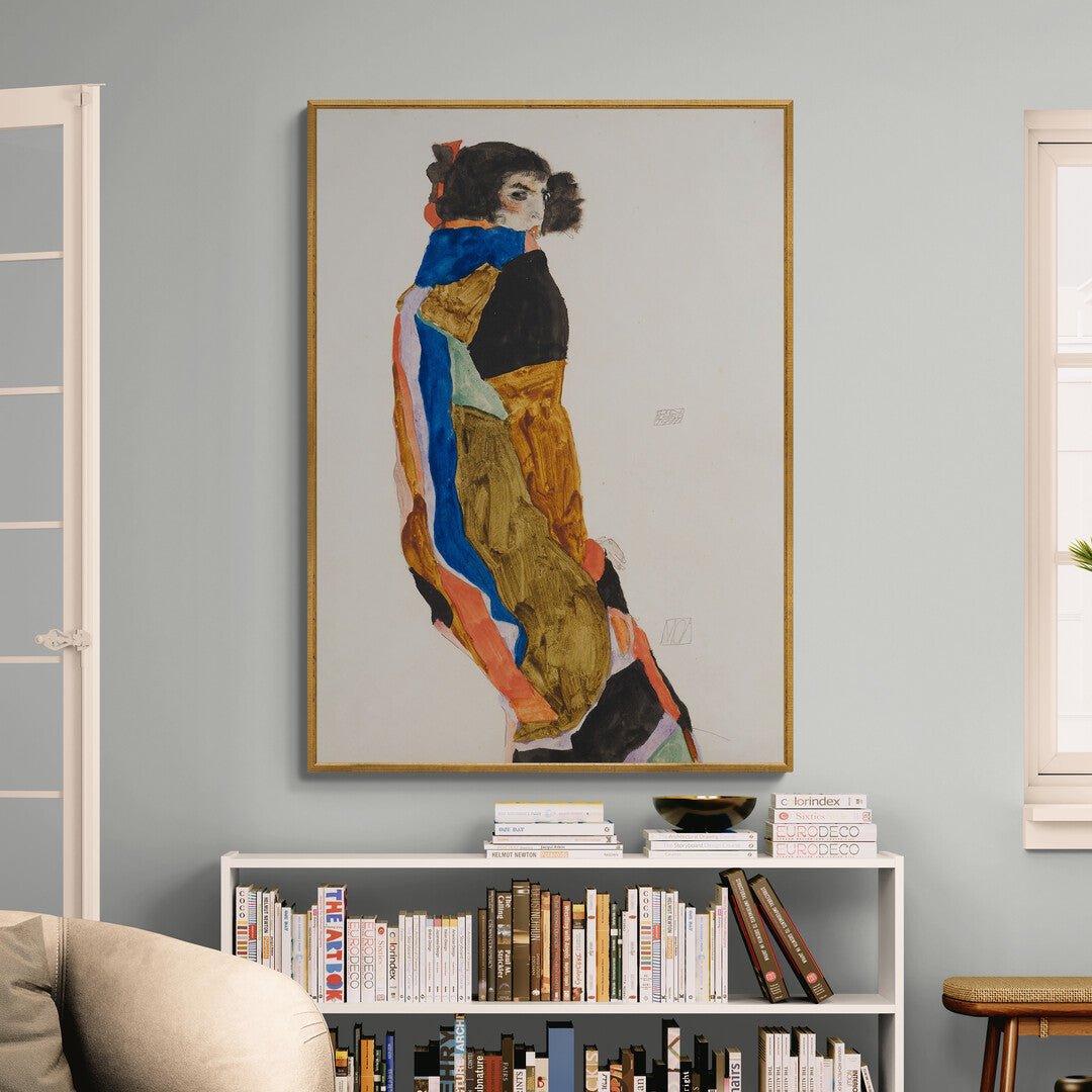 arte novecento riproduzione schiele per interni moderni e studio