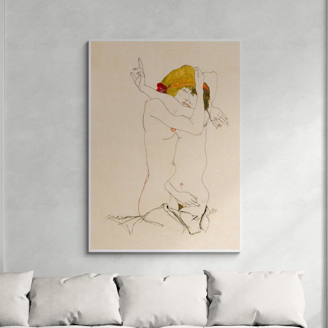 egon schiele riproduzione alta qualità dettagli nitidi e neri profondi