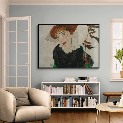 riproduzione schiele wally neuzil colori caldi e neri profondi