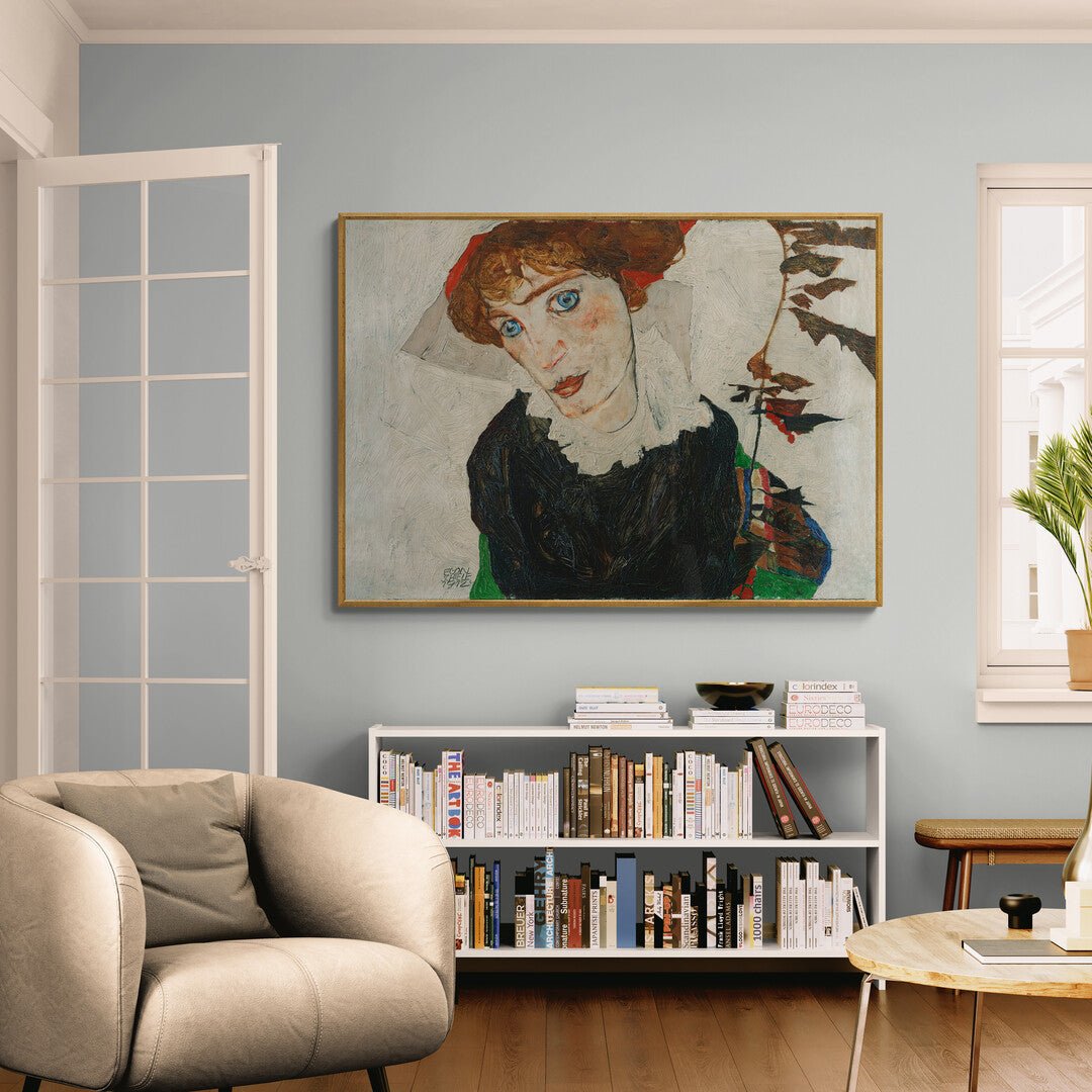 arte novecento riproduzione schiele per salotto moderno e studio