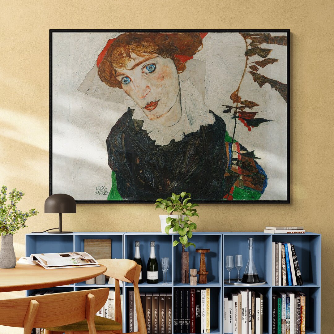 egon schiele ritratto di wally neuzil 1912 riproduzione stampa su policotone