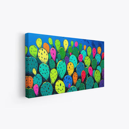 quadro fico d india pop art colori vivaci su fondo blu in vendita online