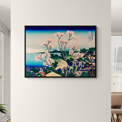 Scena primaverile giapponese con fiori di ciliegio e Monte Fuji