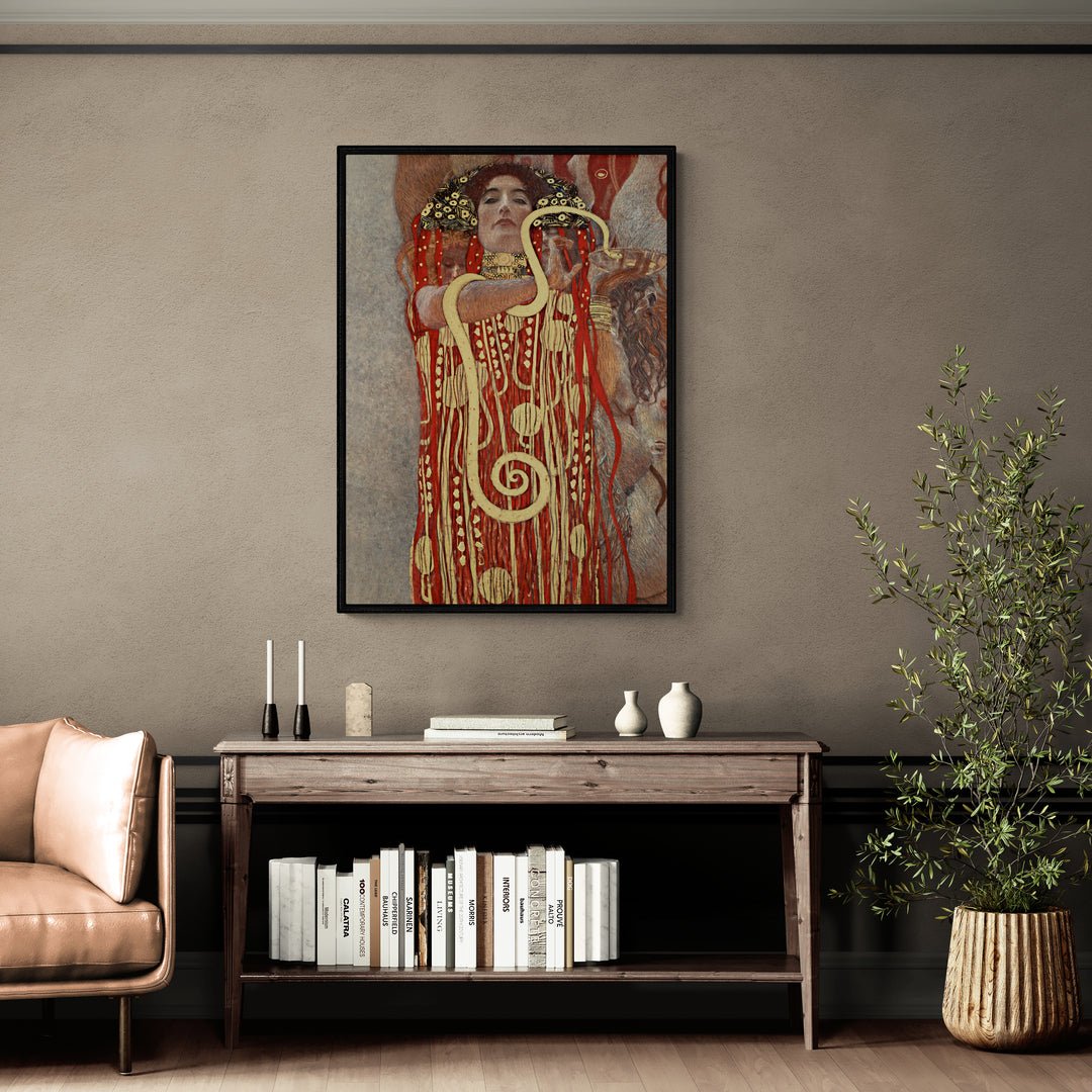 Quadro Hygieia Klimt in stampa policotone pronta da appendere