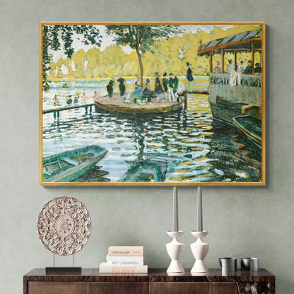 Scena vivace sulla Senna in La Grenouillère di Claude Monet

