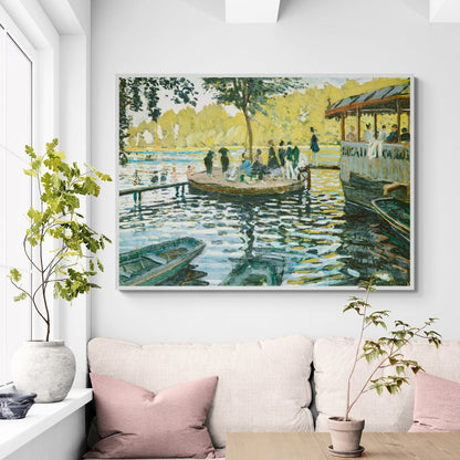 Claude Monet – stampa su tela con paesaggio acquatico

