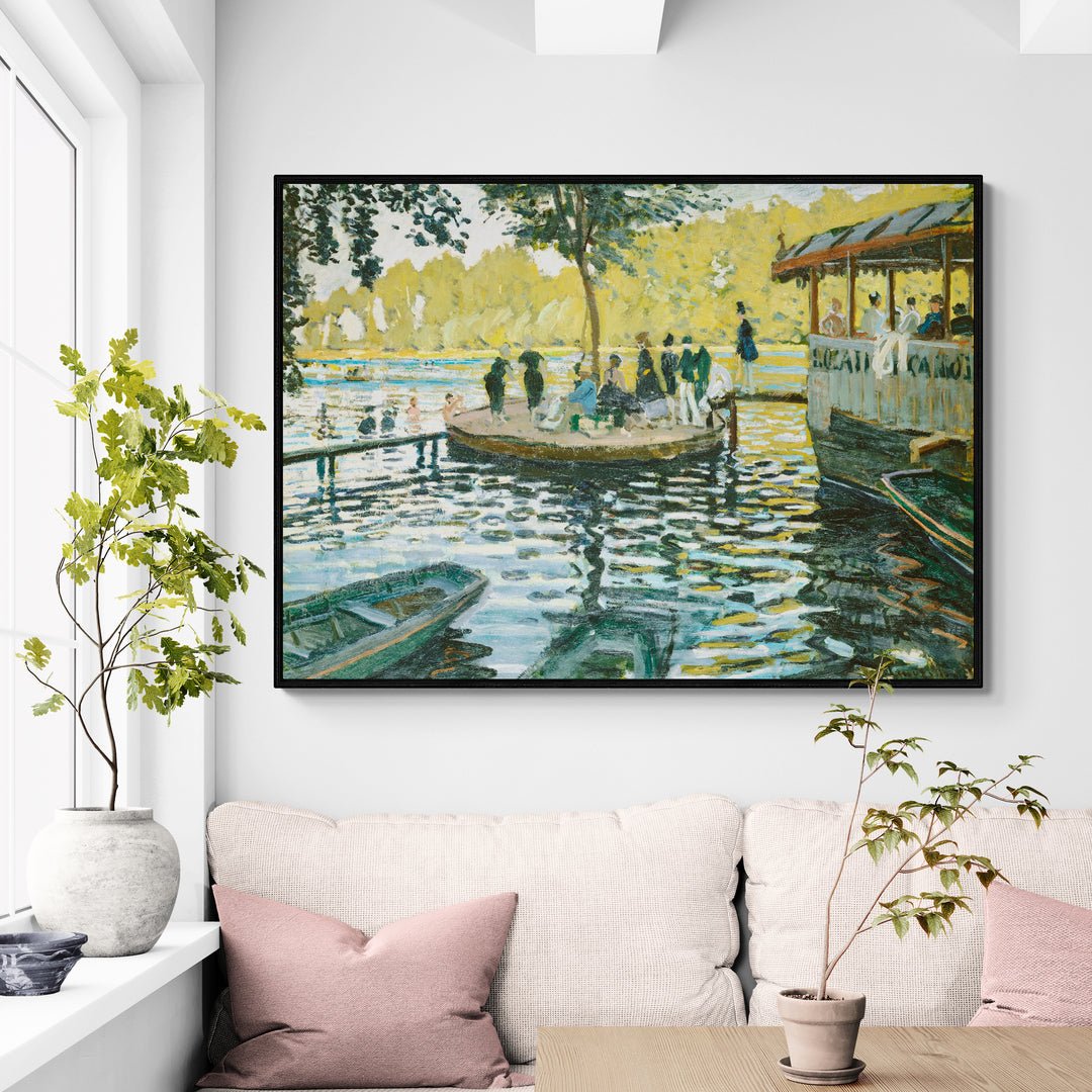 Quadro su tela La Grenouillère con colori vivaci e luce naturale

