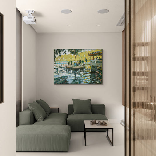 Riproduzione su tela del quadro La Grenouillère di Claude Monet

