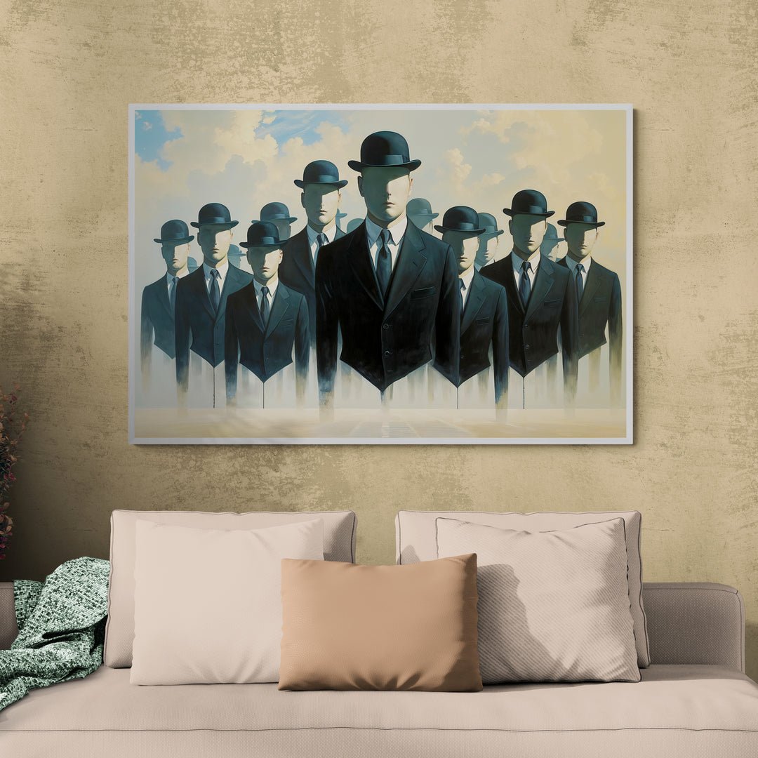 stampa murale premium surrealismo uomini senza volto design galleria