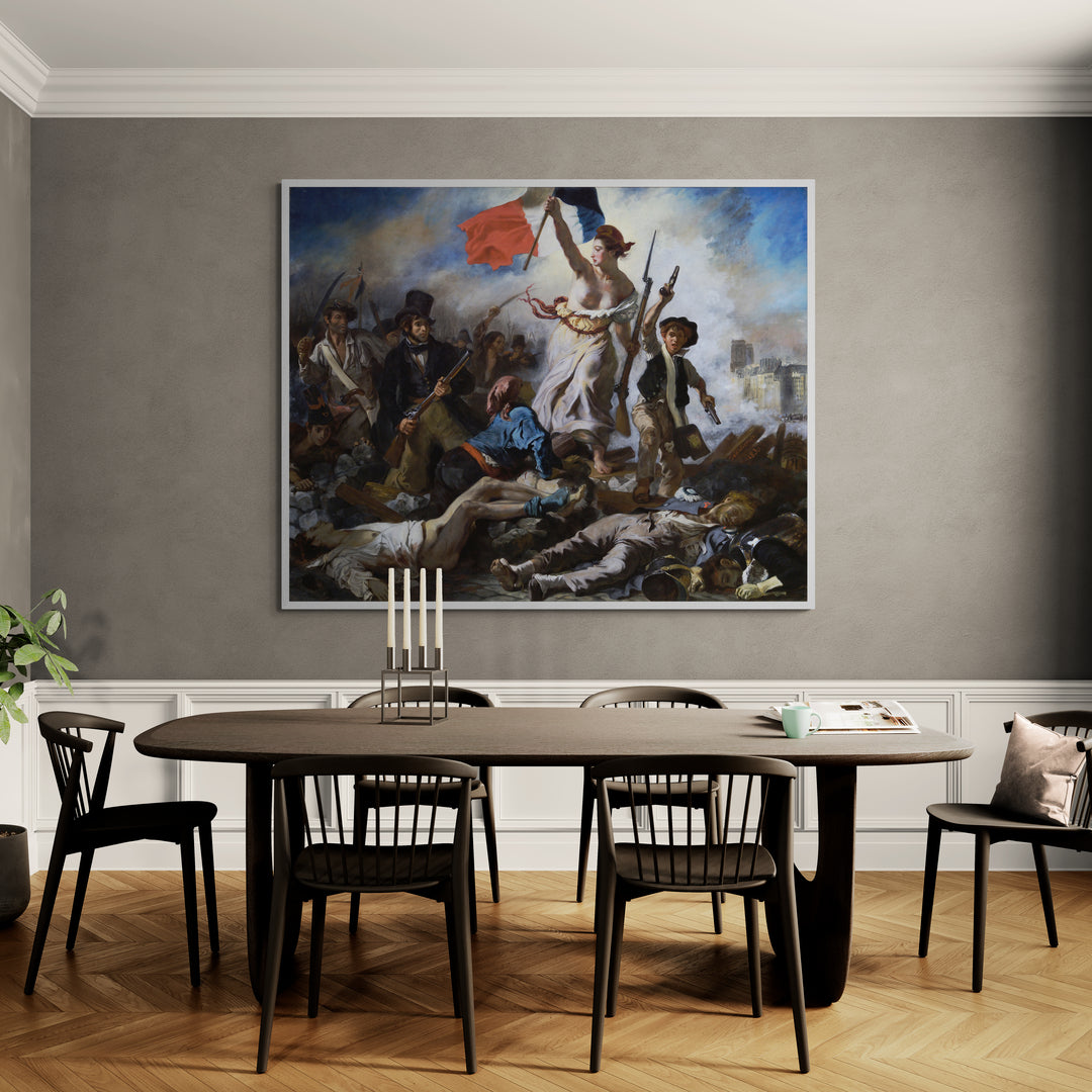 la libertà che guida il popolo delacroix stampa su policotone