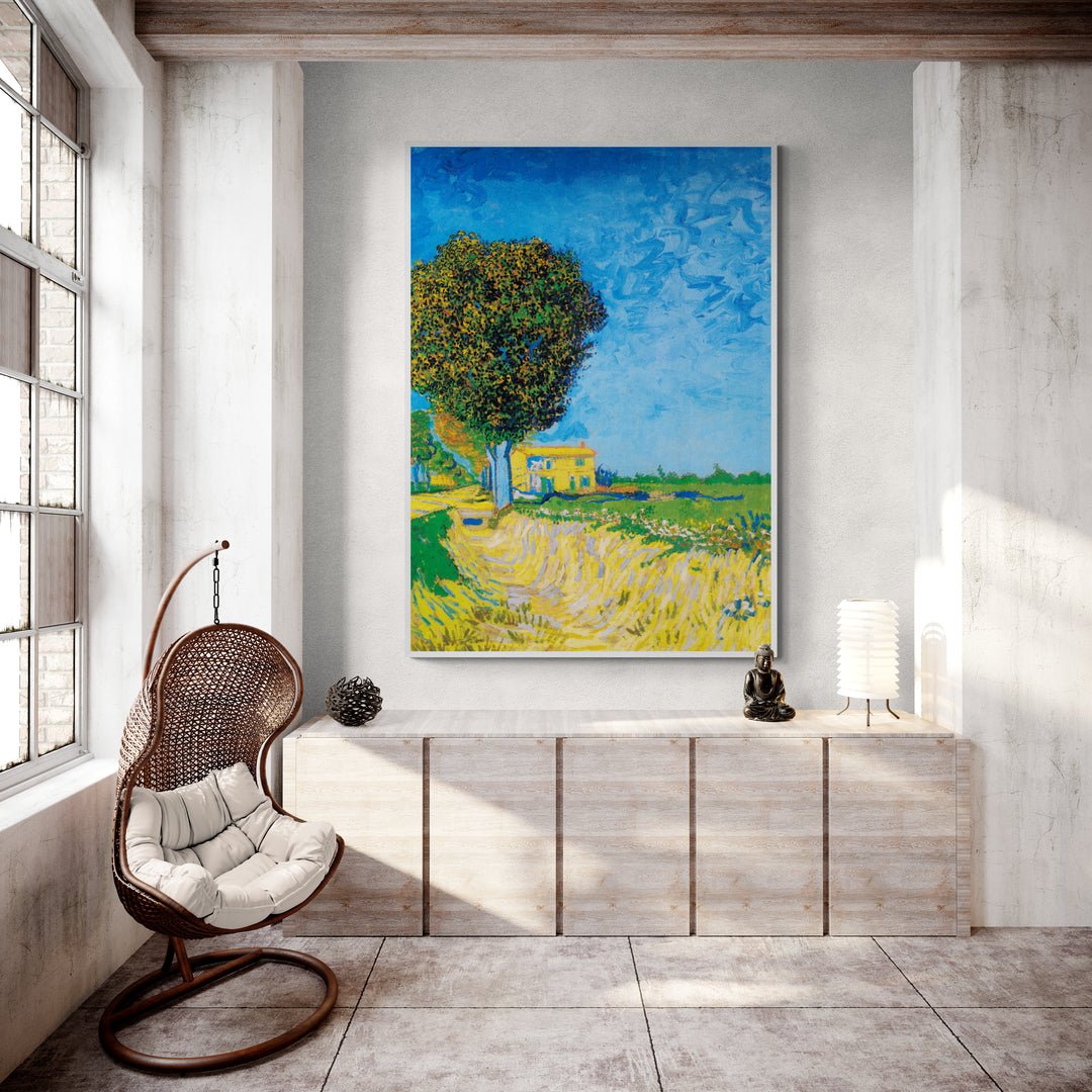 Stampa su tela La casa gialla di Vincent van Gogh