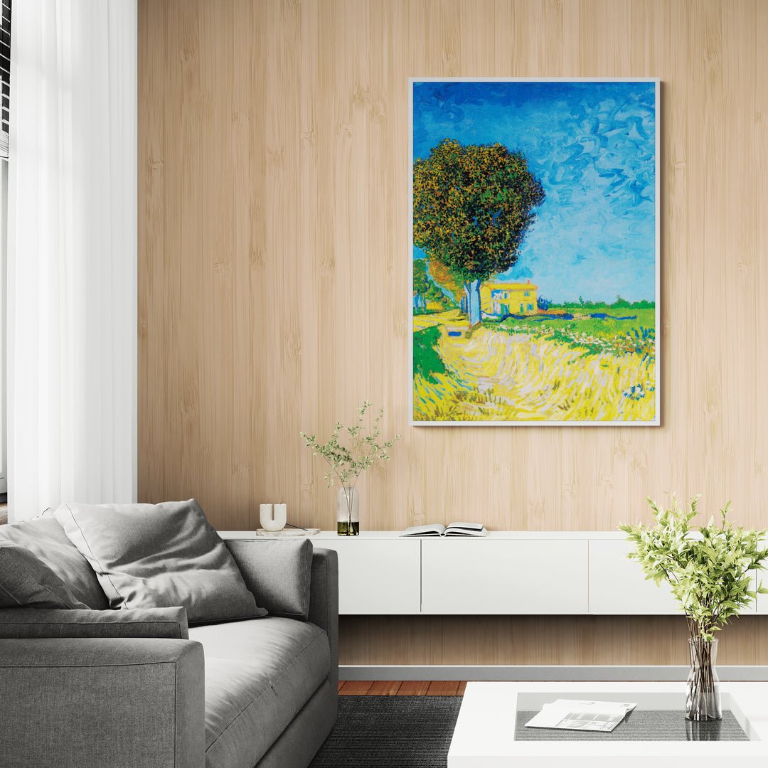 Arte su tela con paesaggio soleggiato di Van Gogh