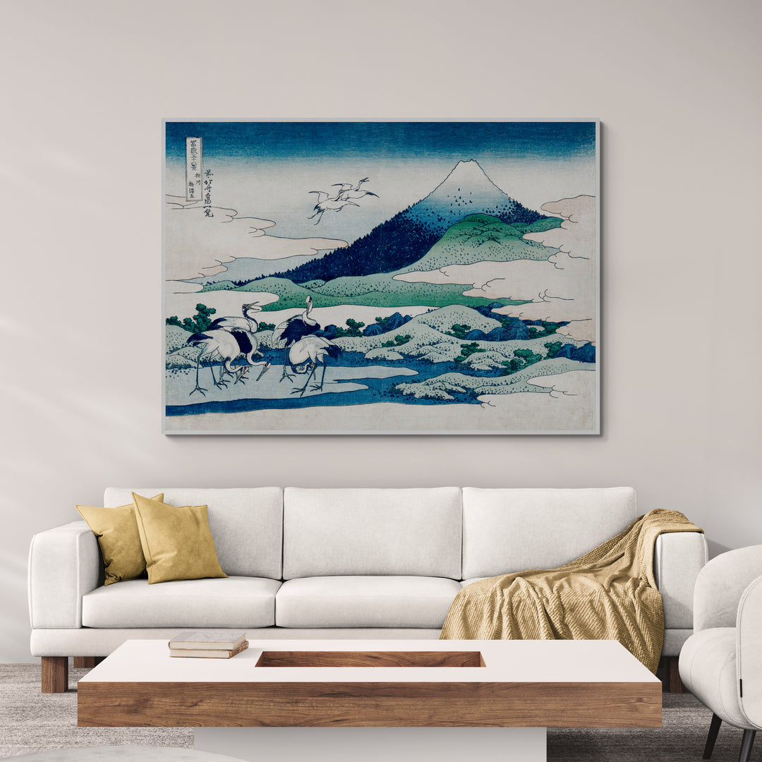 Decorazione murale giapponese firmata Hokusai