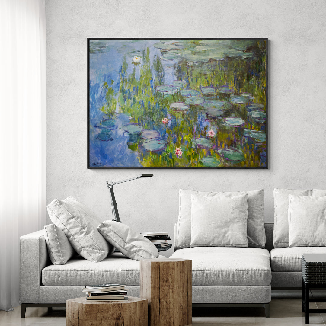 riproduzione monet ninfee giverny riflessi sull’acqua